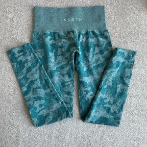 NVGTN Teal Camo Seamless Leggings